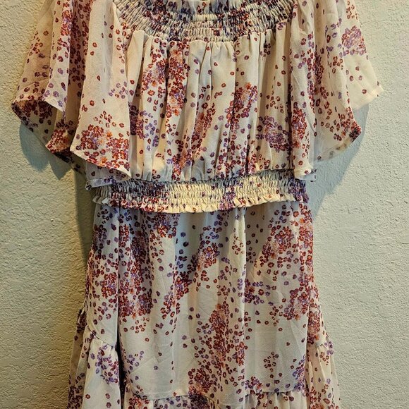 Boho Y2K Fall Peasant top ,tiered Skirt Milkmaid Cottagecore Party maxi set S - Picture 9 of 10